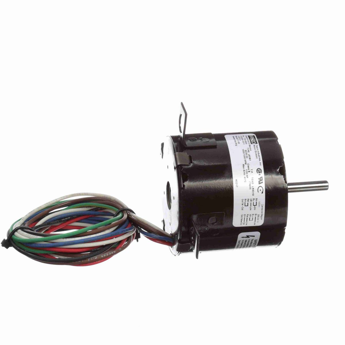 FASCO OEM Replacement Motor, 1/20 HP, 1 Ph, 60 Hz, 115/208-230 V, 1550/1350 RPM, 1 Speed, 3.3" Diameter, TEAO - D1189