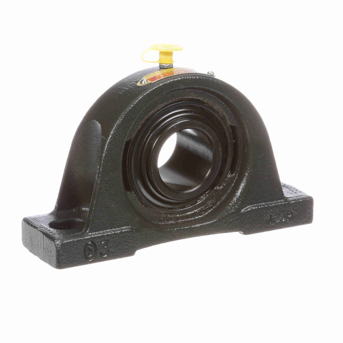Sealmaster Mounted Cast Iron Two Bolt Pillow Block Ball Bearing - 52100 Bearing Steel, Black Oxided - Setscrew Lock - NP-22C