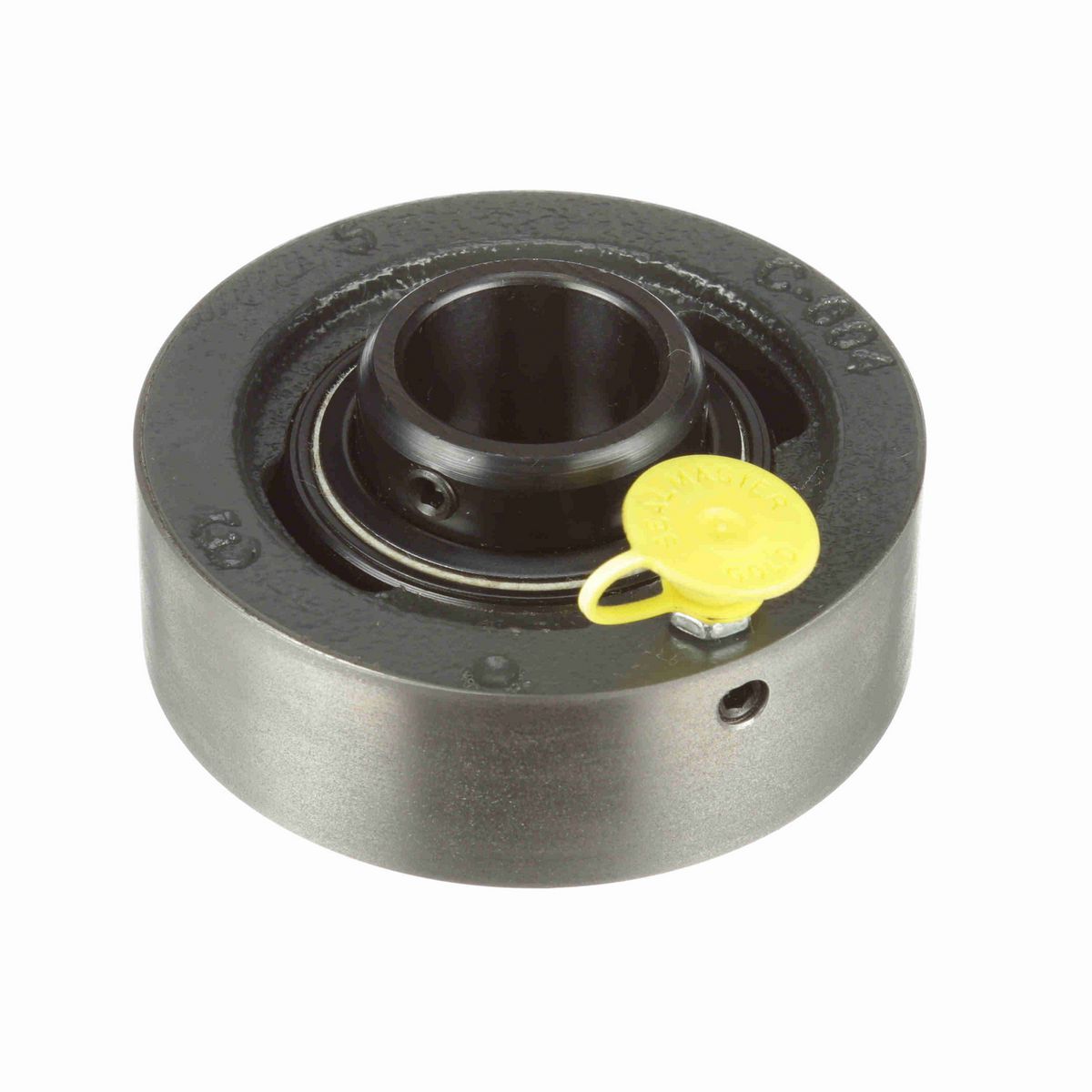 Sealmaster Mounted Cast Iron Cylindrical Cartridge Ball Bearing - 52100 Bearing Steel, Black Oxided - Setscrew Lock - High Temperature - SC-16 HT