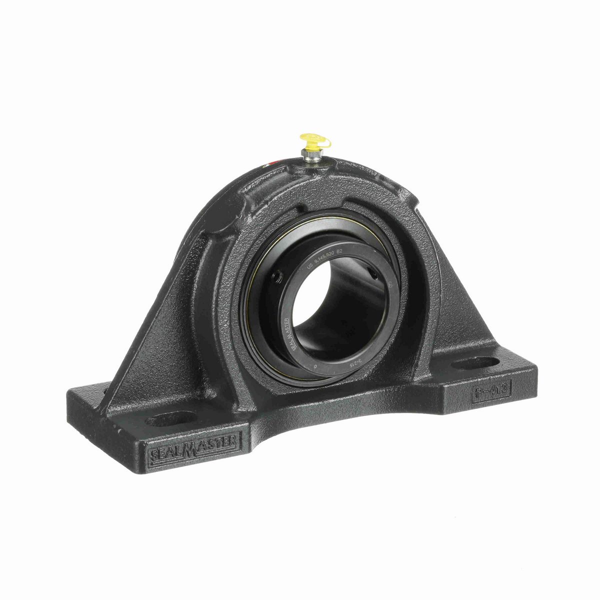 Sealmaster Mounted Cast Iron Four Bolt Pillow Block Ball Bearing - 52100 Bearing Steel, Black Oxided - Setscrew Lock - MFP-47