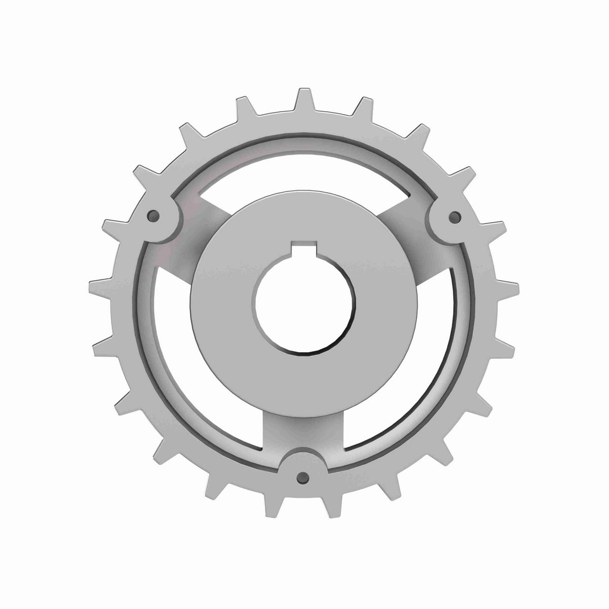 Rexnord 815 Series Solid One Piece Cast Iron Sprocket with 21 Teeth and a 1-7/16in Round Shaft-Ready Bore with Keyway & Setscrew - 401-160-56