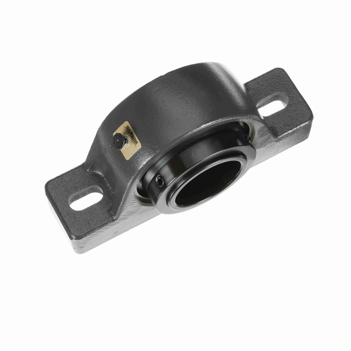 Sealmaster Mounted Cast Iron Two Bolt Pillow Block Spherical Roller - 52100 Bearing Steel, Black Oxided - Collar Mount Lock - USRB5000E-307