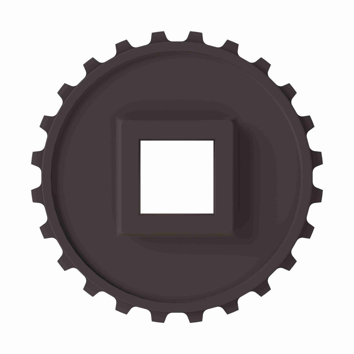 Rexnord 5930 Series Solid One Piece Molded Acetal Sprocket with 24 Teeth and a 1-1/2in Square Bore - 114-696-1