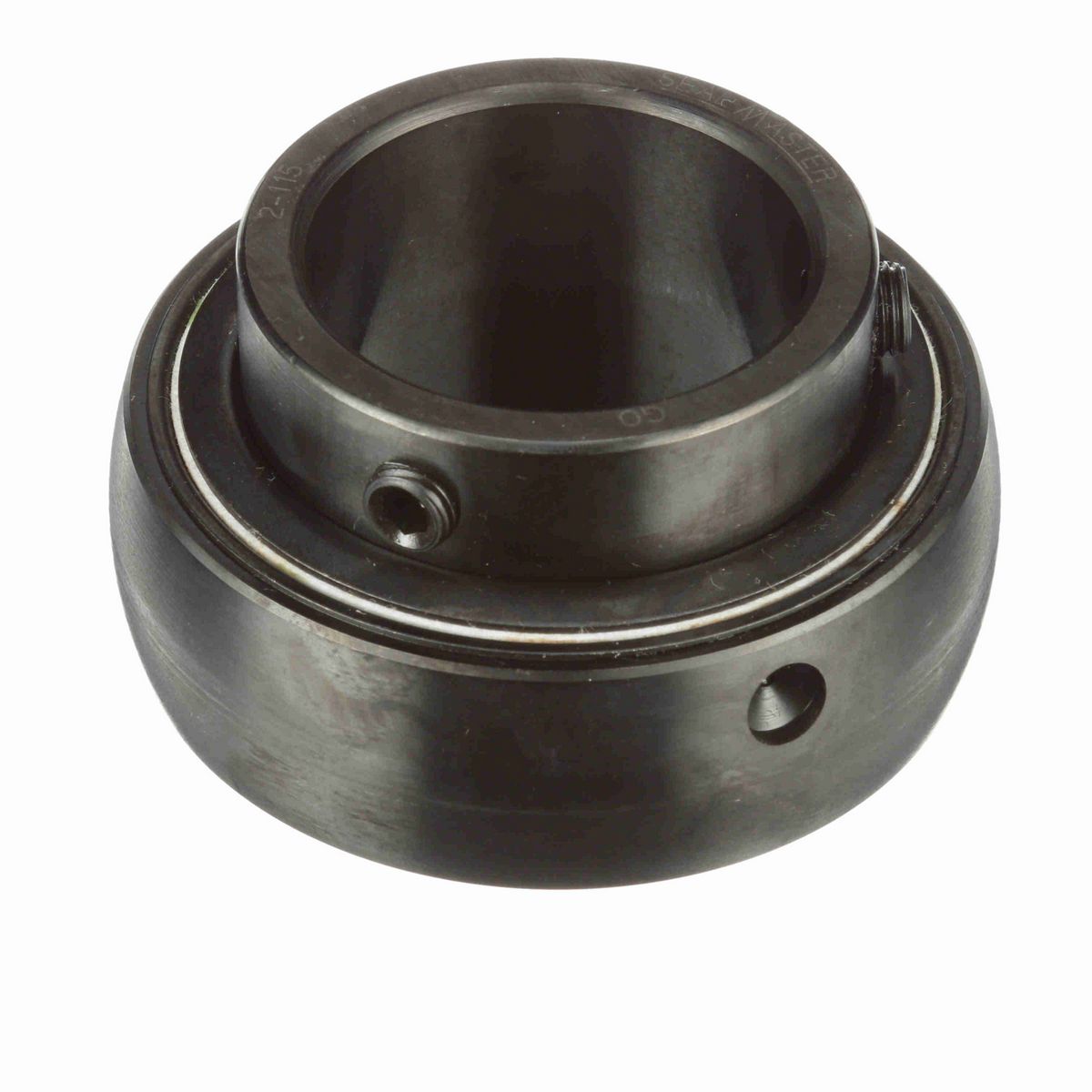 Sealmaster Mounted Insert Only Ball Bearing - 52100 Bearing Steel, Black Oxided - Setscrew Lock - 2-115