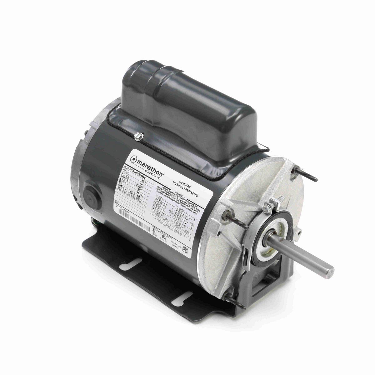 LEESON General Purpose Farm Duty Motor, 0.50 HP, 1 Ph, 60 Hz, 115/230 V, 1200 RPM, 48Z Frame, TENV - P251