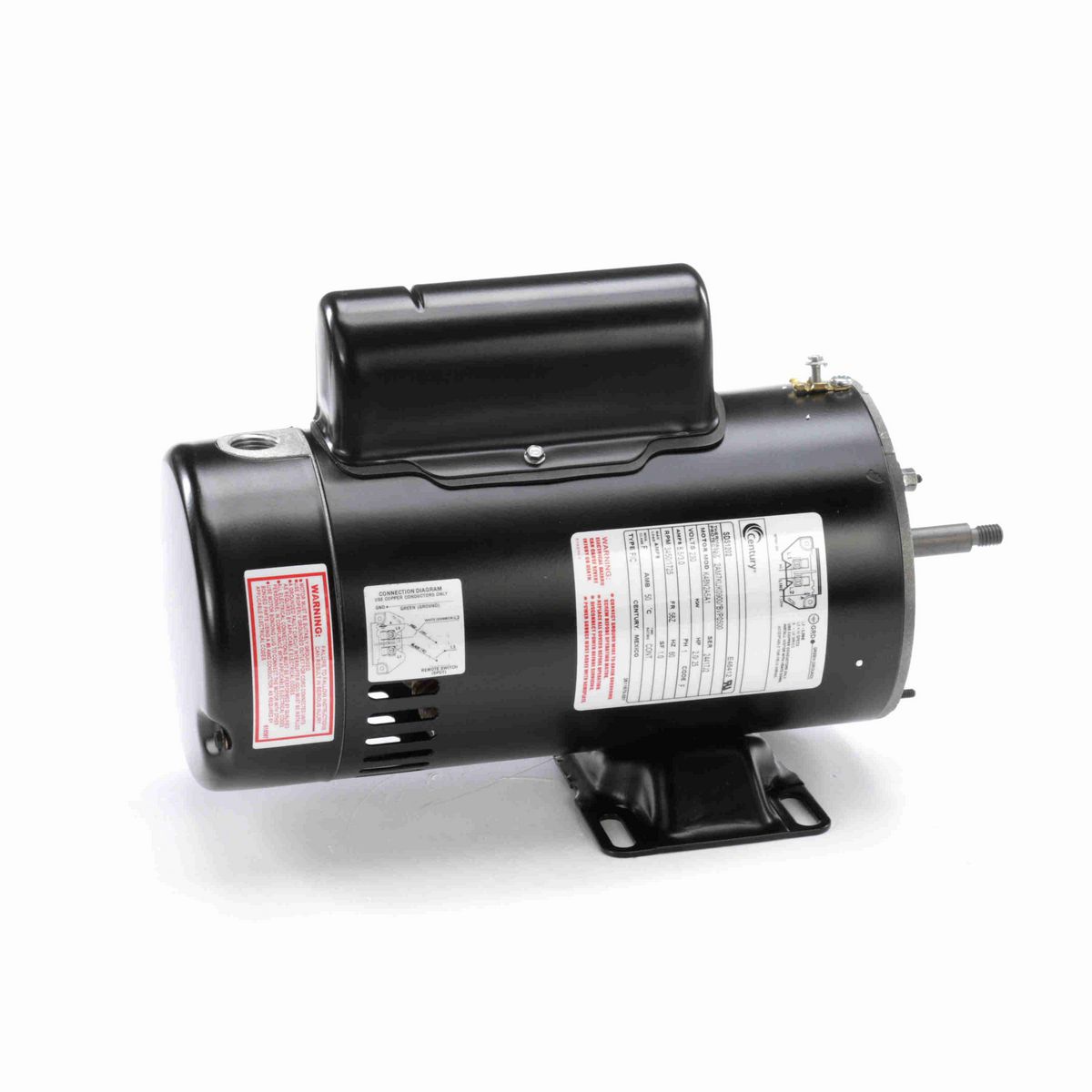 Century Pool Pump Motor, 2.0/.25 HP, 1 Ph, 60 Hz, 230 V, 3600 RPM, 56Z Frame, ODP - SDS1202