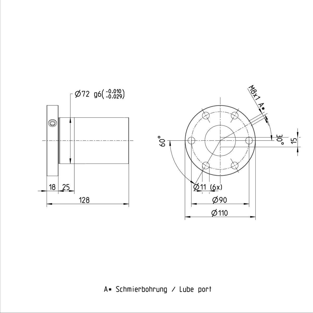 Одинарная гайка с фланцем Bosch Rexroth FEM-E-S 50X16RX6-6 [R151256013]