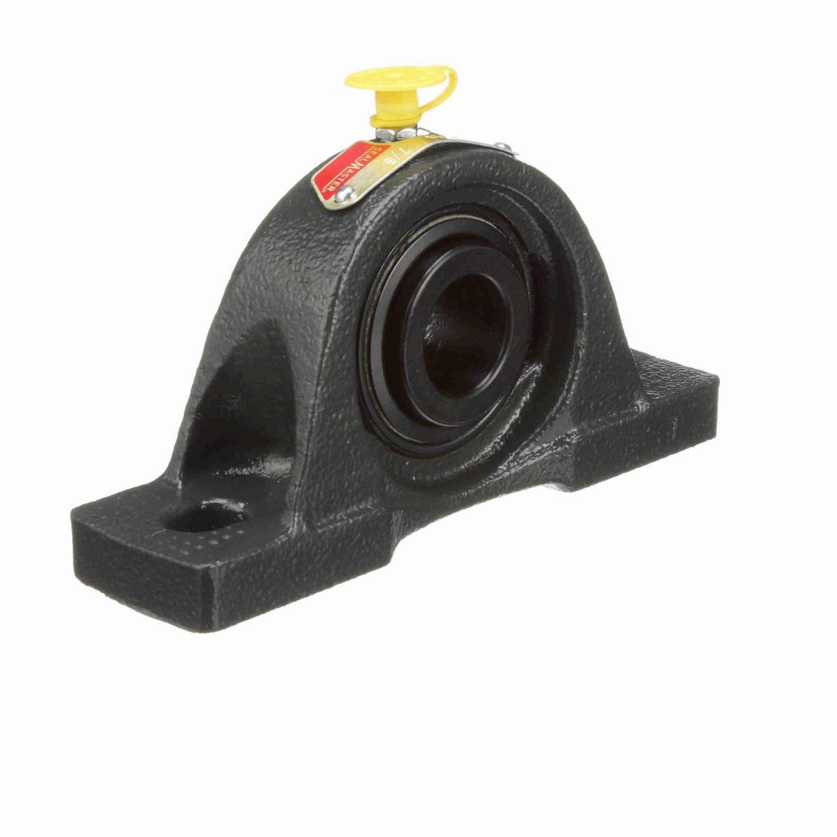 Sealmaster Mounted Cast Iron Two Bolt Pillow Block Ball Bearing - 52100 Bearing Steel, Black Oxided - Setscrew Lock - NP-14