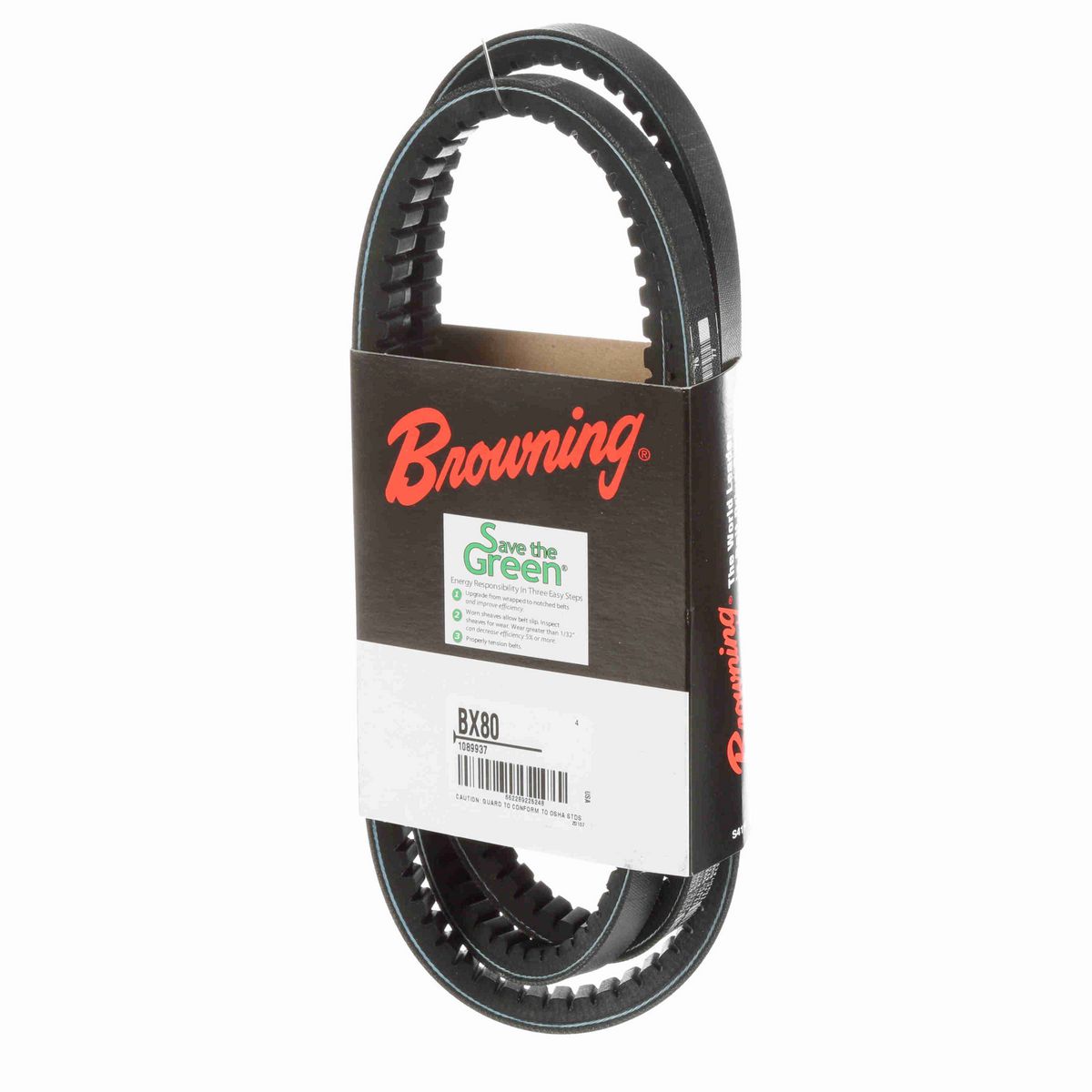 Browning EPDM Notched Belt 98% Efficient - BX80