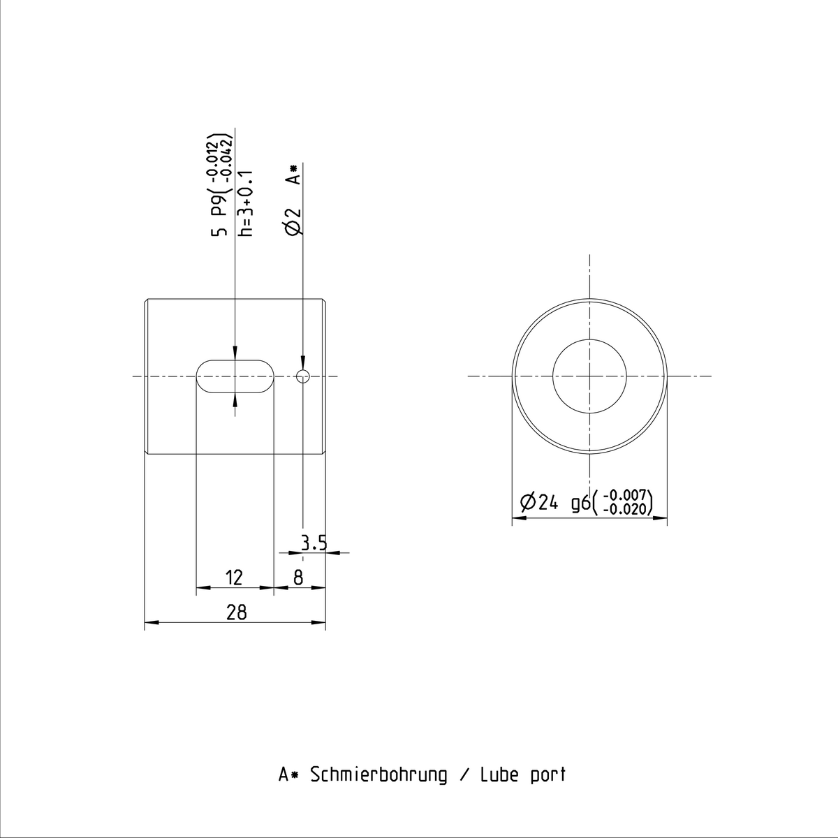 Одинарная цилиндрическая гайка Bosch Rexroth ZEM-E-S 12X5RX2-3 [R153246032]