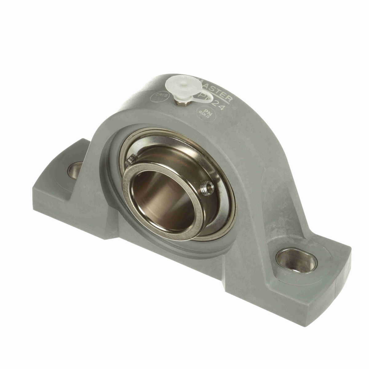 Sealmaster Mounted Composite Two Bolt Pillow Block Ball Bearing - 52100 Bearing Steel, Phosphorus Nickel Coated - Setscrew Lock - Corrosion Resistant - CRPC-PN24