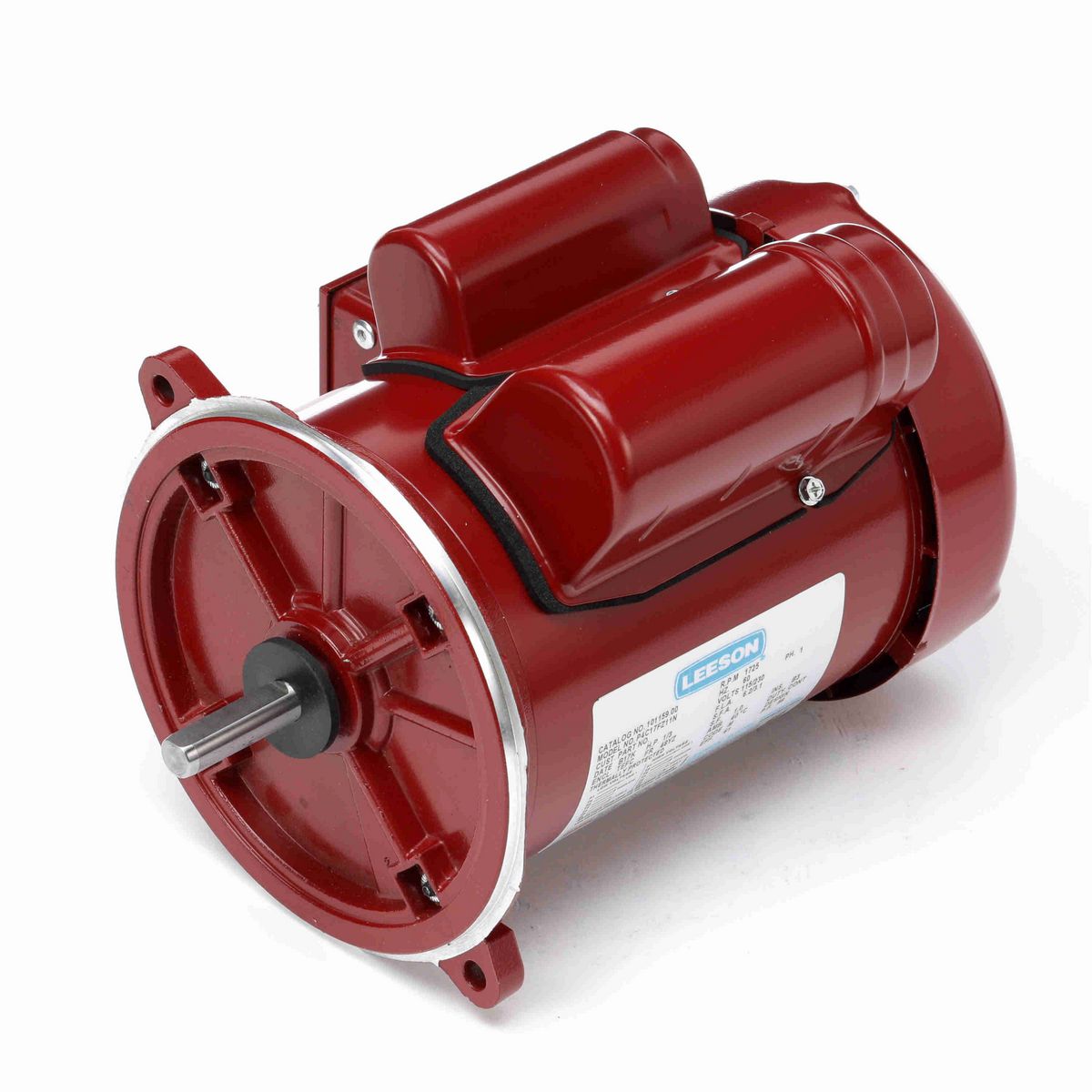 LEESON Auger Drive Motor, 0.33 HP, 1 Ph, 60 Hz, 115/230 V, 1800 RPM, 48Y Frame, TEFC - 101159.00