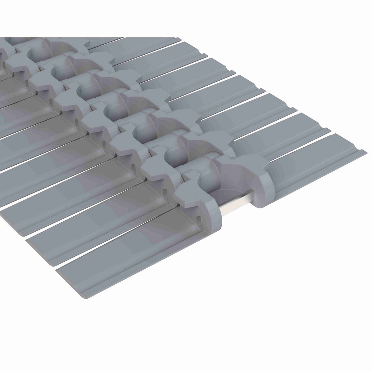 Rexnord 882TAB Side-flexing Solid Top, Material: Silver Platinum Series™ X, Width: 10in, Pitch: 1.5in - 10292836