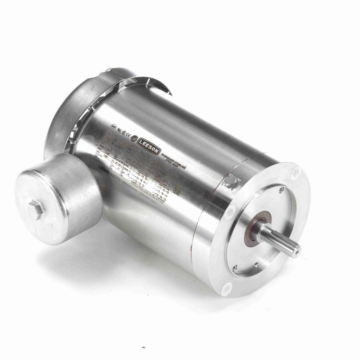 LEESON Premium Duck™ General Purpose Motor, 1.50 & 1 HP, 3 Ph, 60 & 50 Hz, 230/460 & 190/380 V, 1800 & 1500 RPM, 56C Frame, TEFC - 119498.00