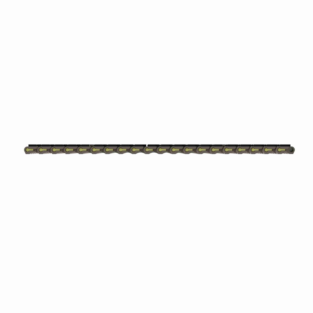 Rexnord 1505 RubberTop® Straight Running RubberTop®, Material: Grey Tough Composite, Width: 12in, Pitch: 15mm - TCF1505-12