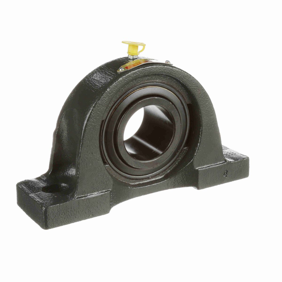 Sealmaster Mounted Cast Iron Two Bolt Pillow Block Ball Bearing - 52100 Bearing Steel, Black Oxided - Setscrew Lock - NP-28