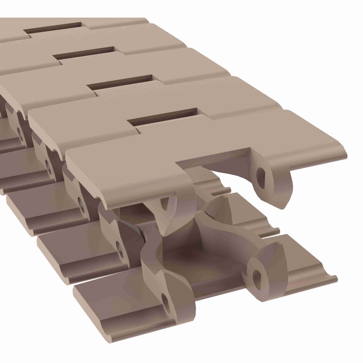 Rexnord 879B Side-flexing Solid Top, Material: Tan Low Friction, Width: 3.25in, Pitch: 1.5in - LF879K3-1/4