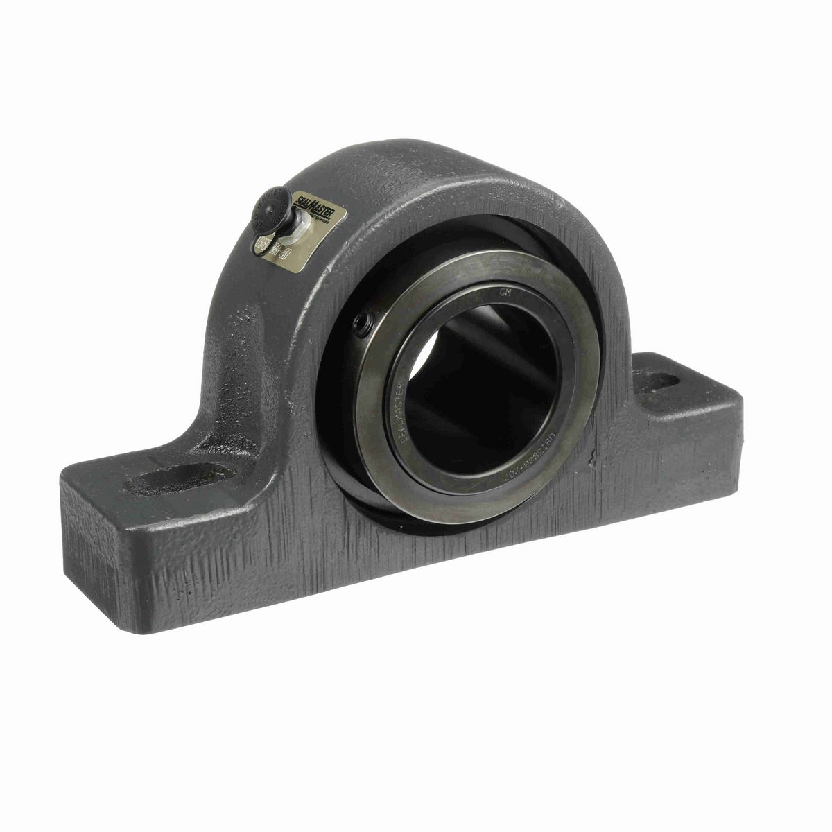 Sealmaster Mounted Ductile Iron Two Bolt Pillow Block Spherical Roller - 52100 Bearing Steel, Black Oxided - Collar Mount Lock - USRBE5000-207