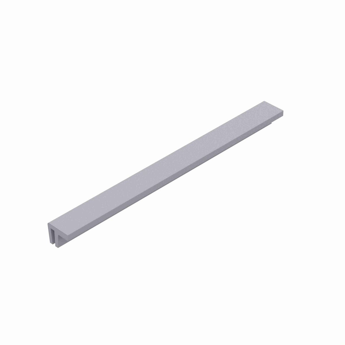 System Plast Bar Cap: 1.13"W X 0.92"H X 240"L Grey Nolu-S - VG-P7GAHD-NS-20