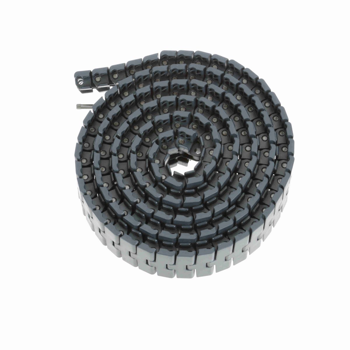 System Plast 2250FT-TAB Side-flexing Solid Top, Material: NG evo (Gray Blue), Width: 3.3in, Pitch: 1in - NGE2250FT-TAB-K330