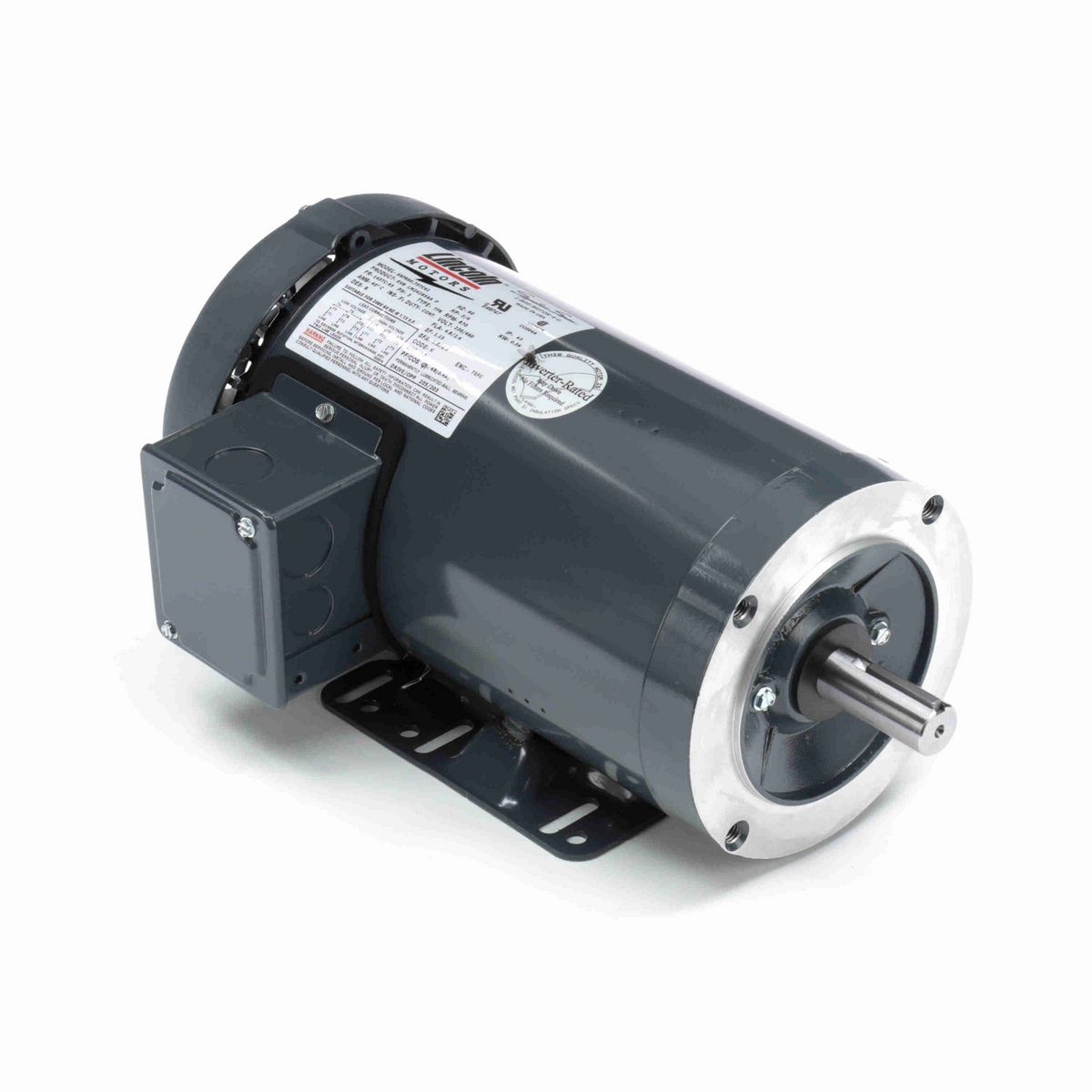 LEESON General Purpose Motor, 0.75 HP, 3 Ph, 60 Hz, 230/460 V, 900 RPM, 145TC Frame, TEFC - LM24265
