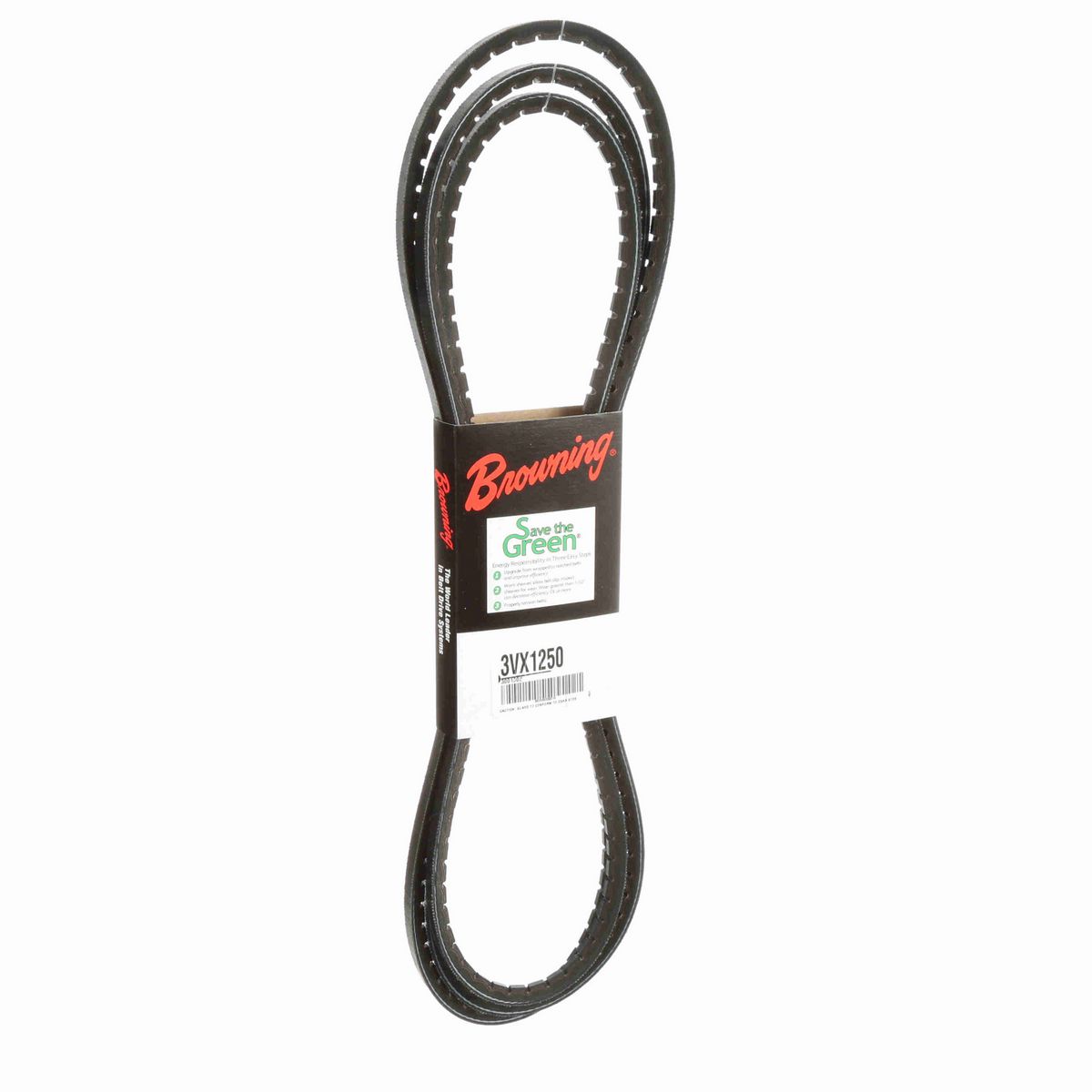 Browning EPDM Notched Belt 98% Efficient - 3VX1250