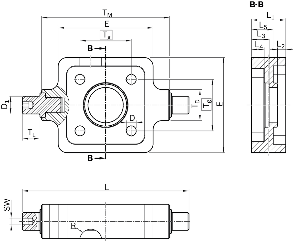 Цапфа для основания Bosch Rexroth EMC100 BG [R15616B013]