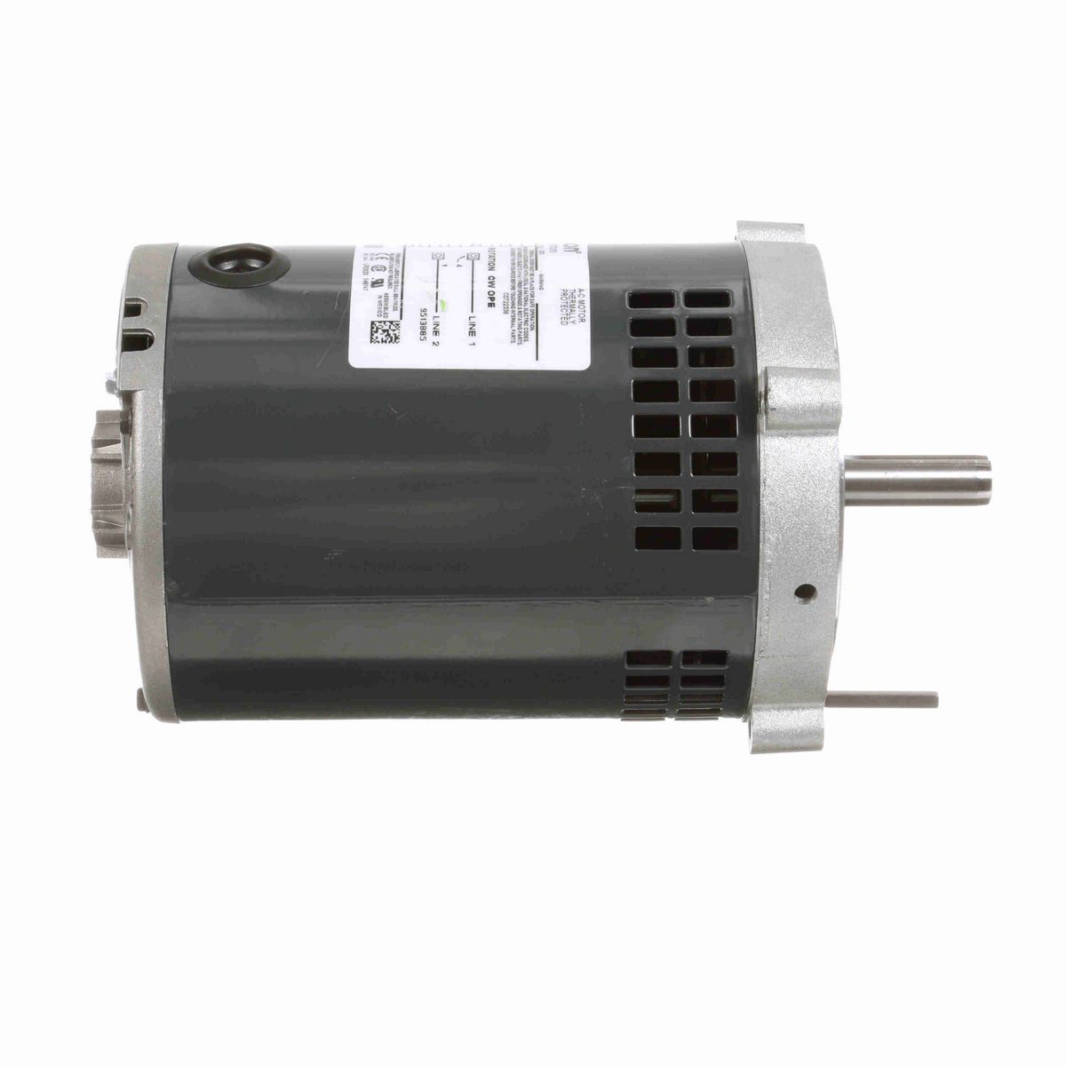LEESON Fan and Blower Motor, 0.33 HP, 1 Ph, 60 Hz, 115 V, 3600 RPM, 56C Frame, DP - O201