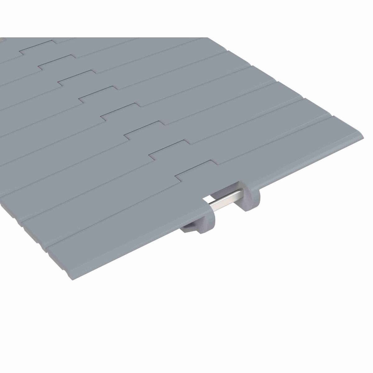 Rexnord 882TAB Side-flexing Solid Top, Material: Silver Platinum Series, Width: 10in, Pitch: 1.5in - 81429903