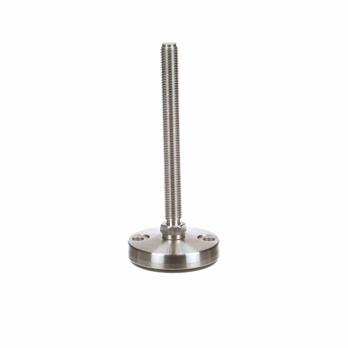 System Plast Articulating Metal Leveler; Series: LSS100, Base Diameter: 3.94, Spindle Length: 7.28-in, Thread: 3/4-10 - LSS100H-02-S34L8R