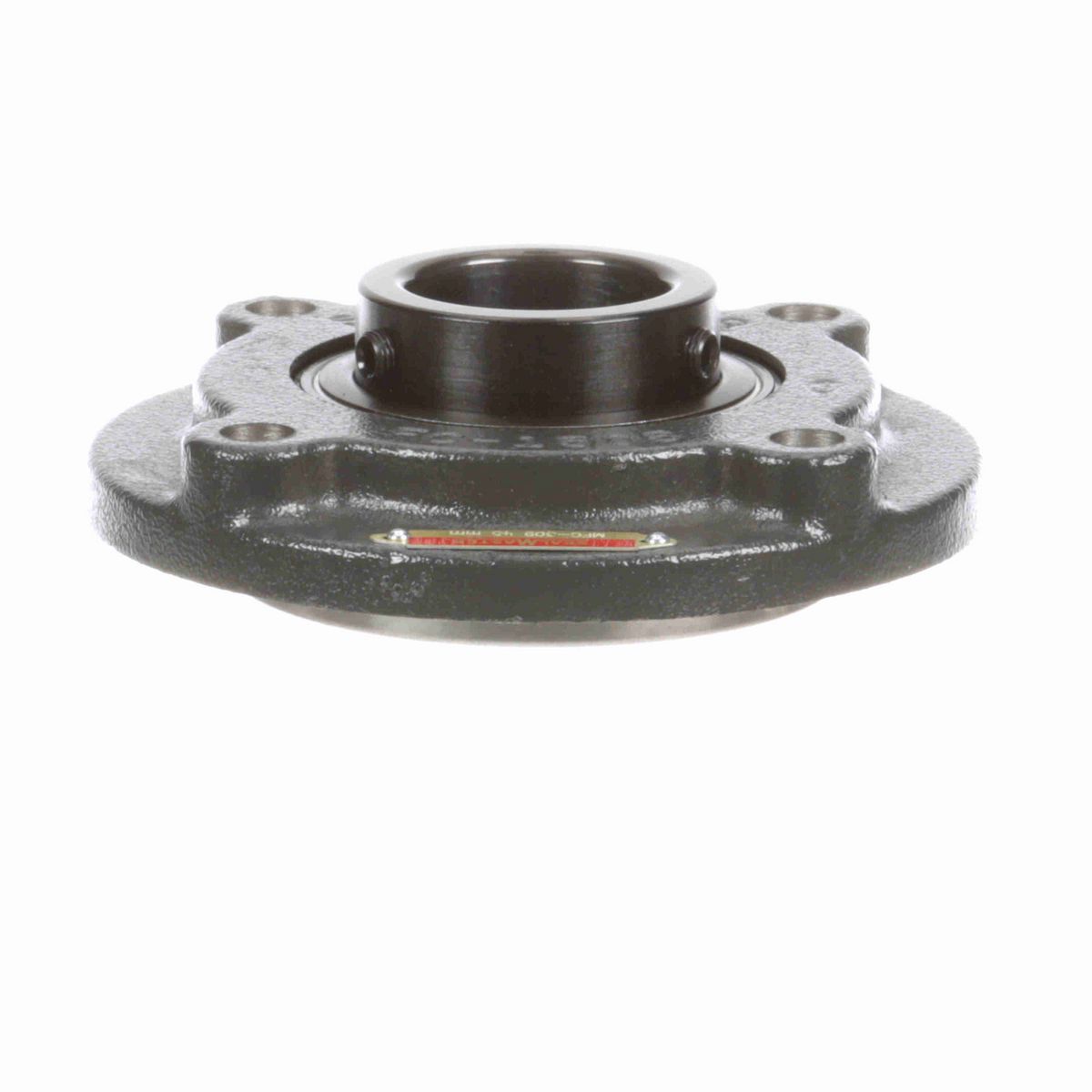 Sealmaster Mounted Cast Iron Flange Cartridge Ball Bearing - 52100 Bearing Steel, Black Oxided - Setscrew Lock - MFC-309