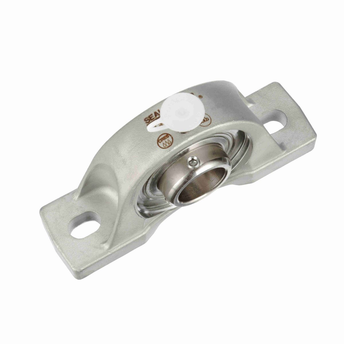 Sealmaster Mounted Stainless Steel Two Bolt Pillow Block Ball Bearing - 52100 Bearing Steel, Phosphorus Nickel Coated - Setscrew Lock - Corrosion Resistant - CRPS-PN16