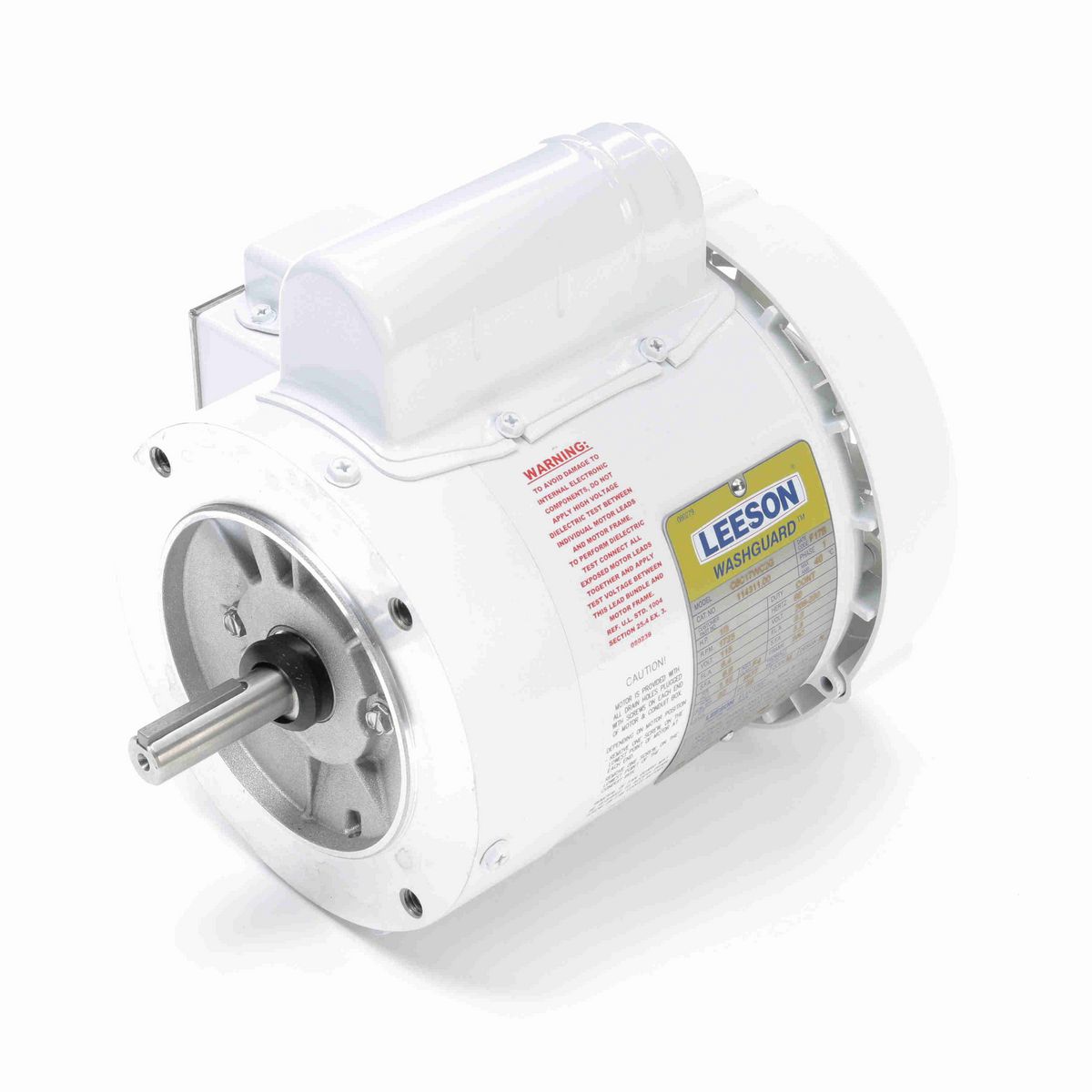 LEESON White Duck™ General Purpose Motor, 0.33 HP, 1 Ph, 60 Hz, 115/230 V, 1800 RPM, 56C Frame, TEFC - 114311.00