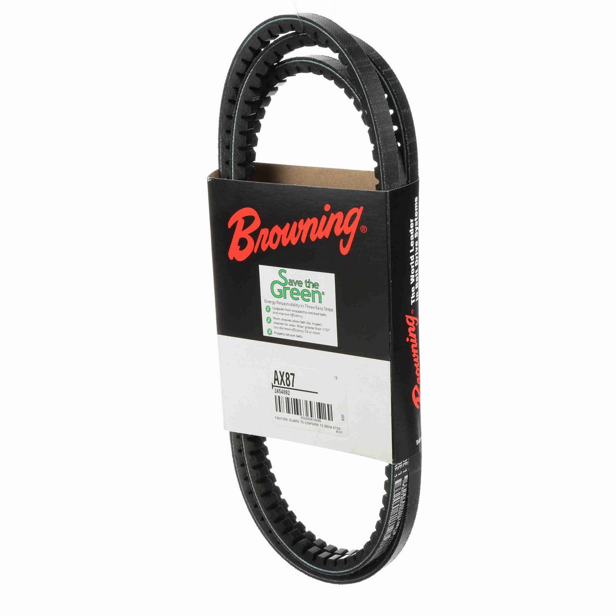 Browning EPDM Notched Belt 98% Efficient - AX87