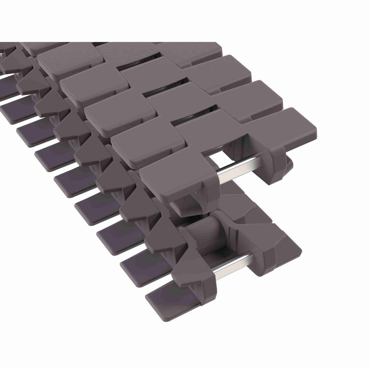 Rexnord 770TAB Side-flexing Solid Top, Material: Brown High Performance, Width: 3.25in, Pitch: 1in - 81433921