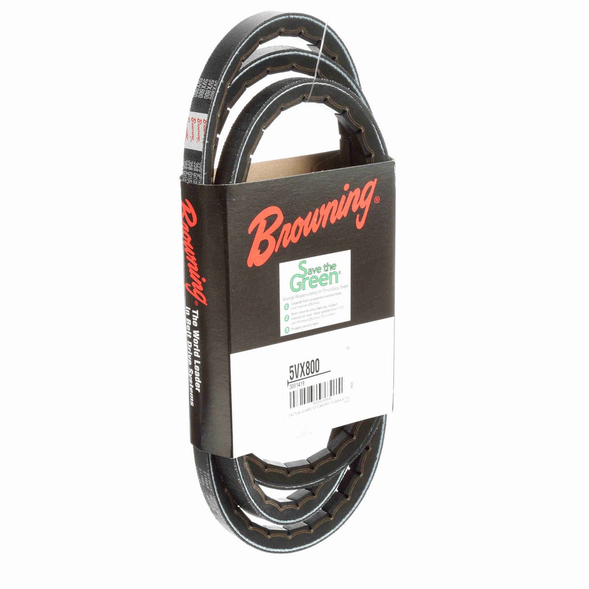 Browning EPDM Notched Belt 98% Efficient - 5VX800