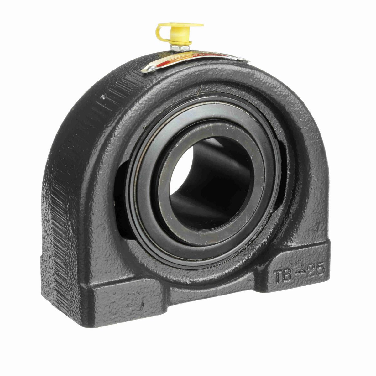 Sealmaster Mounted Cast Iron Tapped Base Pillow Block Ball Bearing - 52100 Bearing Steel, Black Oxided - Setscrew Lock - TB-24