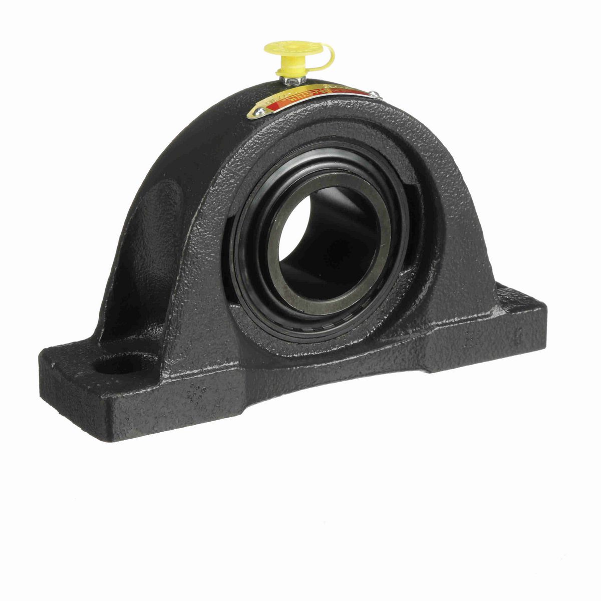 Sealmaster Mounted Cast Iron Two Bolt Pillow Block Ball Bearing - 52100 Bearing Steel, Black Oxided - Setscrew Lock - NP-23C