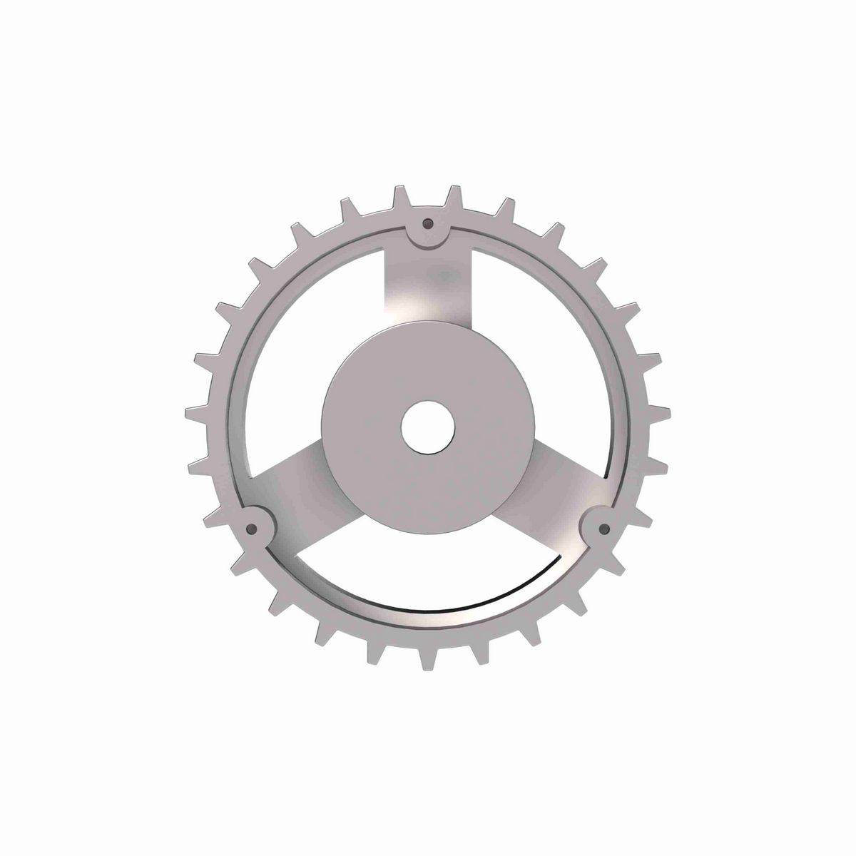 Rexnord 820 Series Solid One Piece Cast Iron Sprocket with 27 Teeth and a 3/4in Round Rough Stock Bore (RSB) - 401-163-2