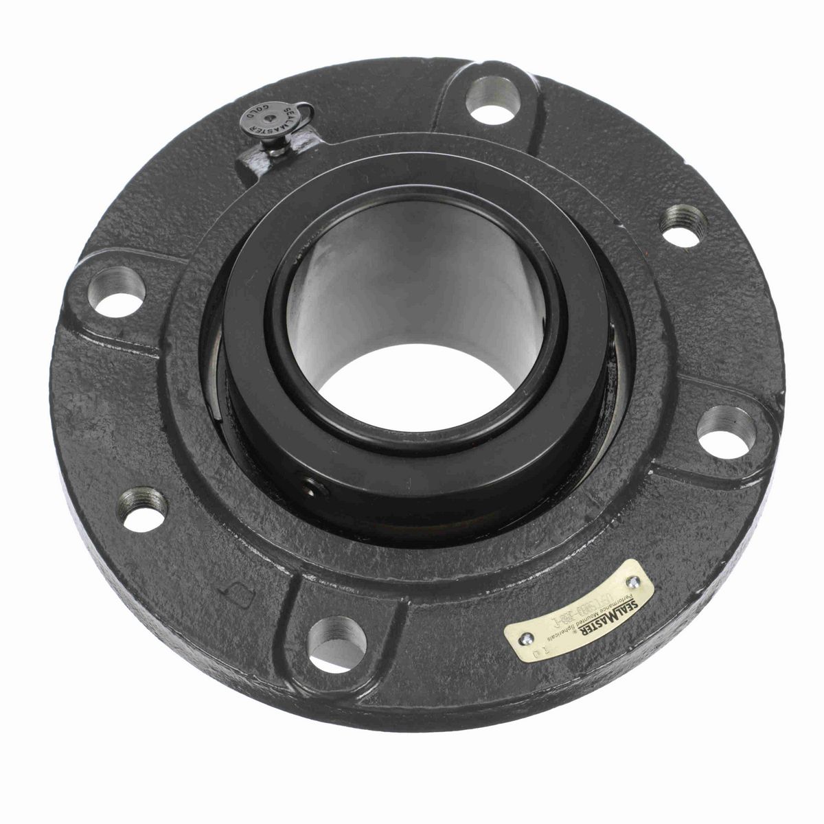 Sealmaster Mounted Cast Iron Piloted Flange Spherical Roller - 52100 Bearing Steel, Black Oxided - Collar Mount Lock - USFC5000-300-C
