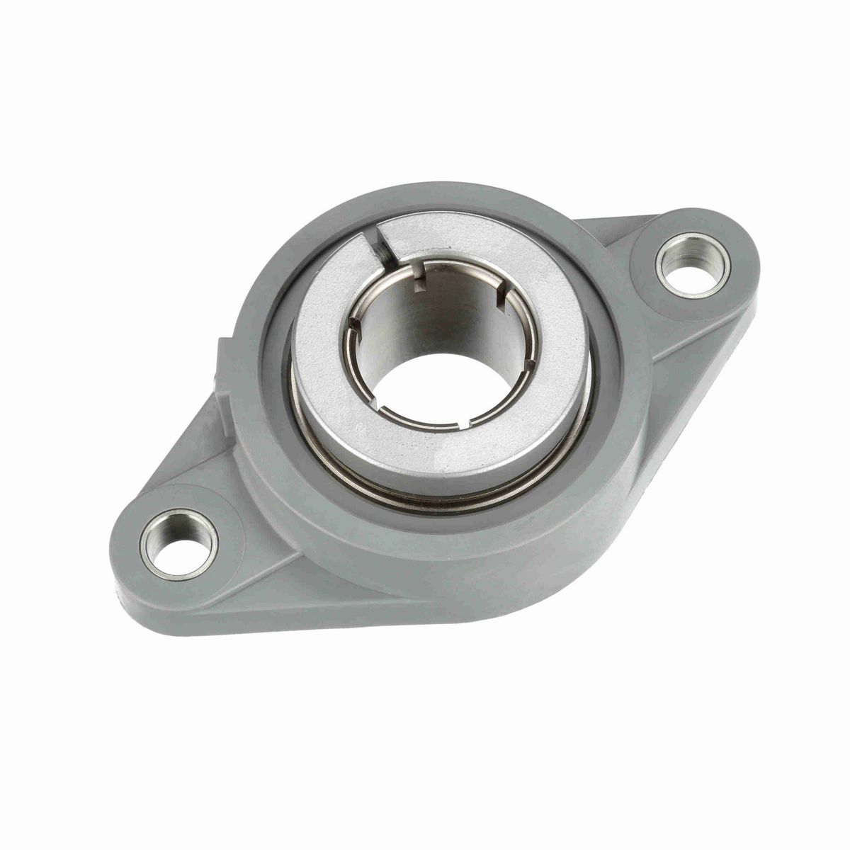 Sealmaster Mounted Composite Two Bolt Flange Ball Bearing - 52100 Bearing Steel, Phosphorus Nickel Coated - Concentric Lock - Corrosion Resistant - Reduced Maintenance - Lubed for Life - CRFTC-PN20RT RMW