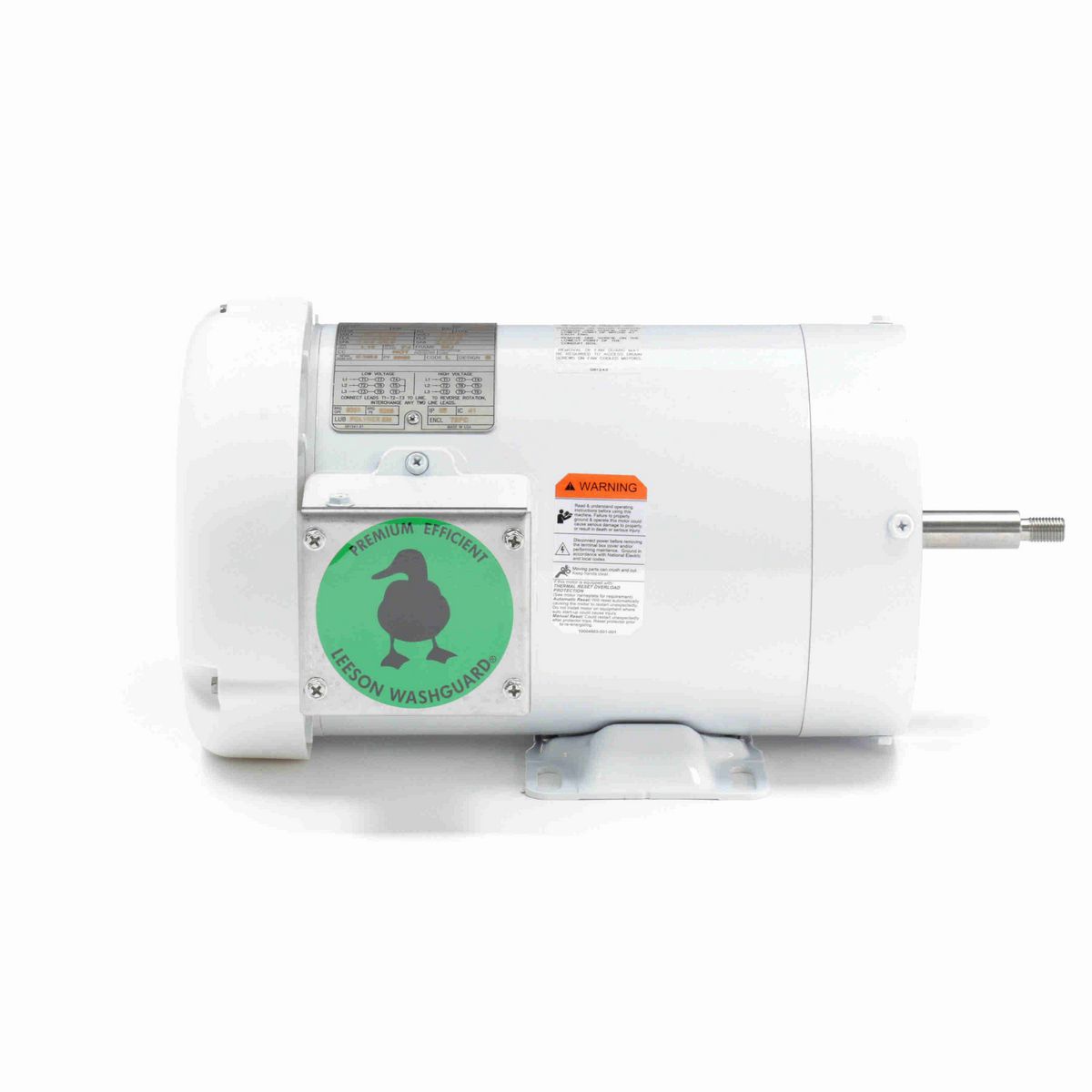 LEESON White Duck™ Jet Pump Motor, 2 & 1.50 HP, 3 Ph, 60 & 50 Hz, 230/460 & 190/380 V, 3600 & 3000 RPM, 56J Frame, TEFC - 119461.00