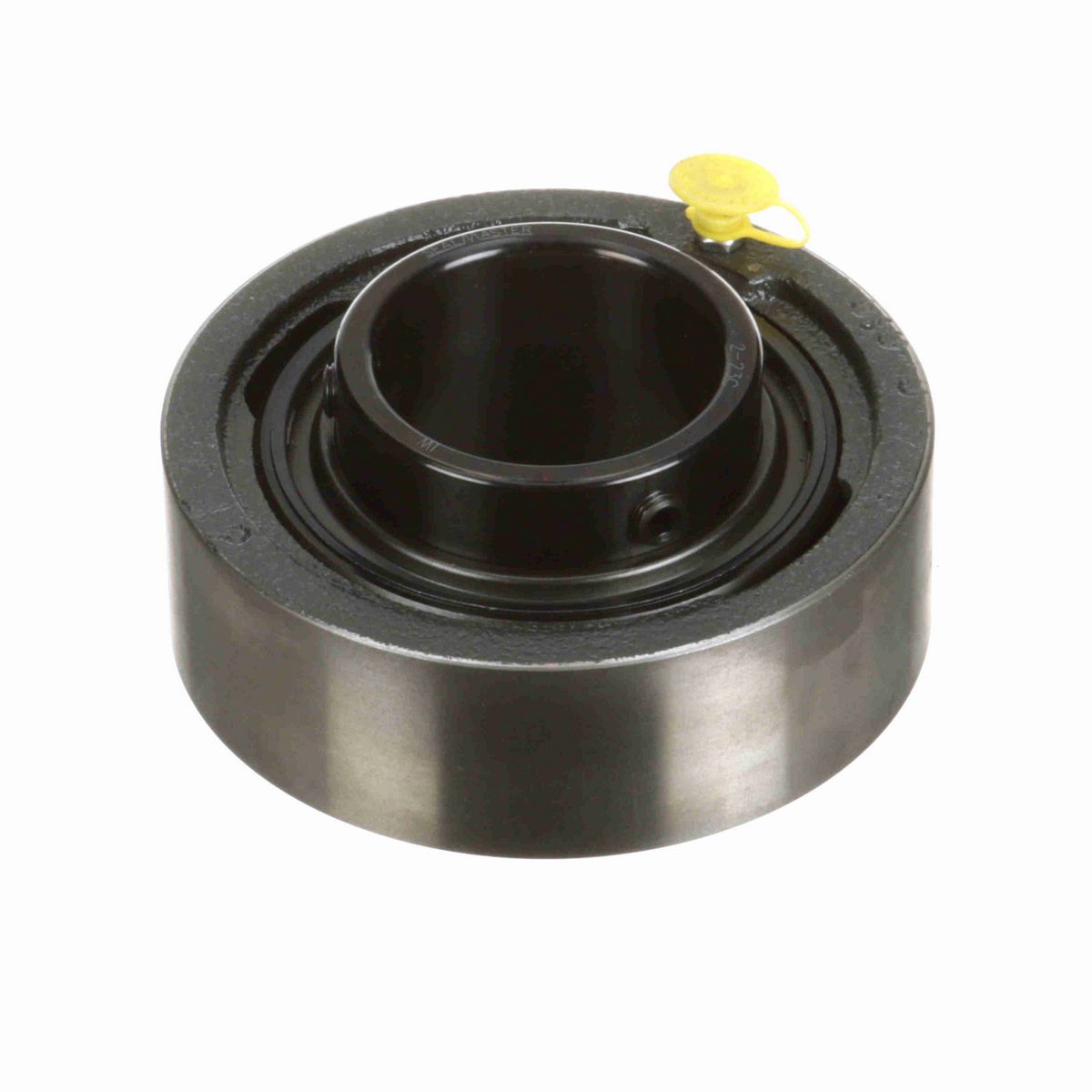 Sealmaster Mounted Cast Iron Cylindrical Cartridge Ball Bearing - 52100 Bearing Steel, Black Oxided - Setscrew Lock - SC-35C