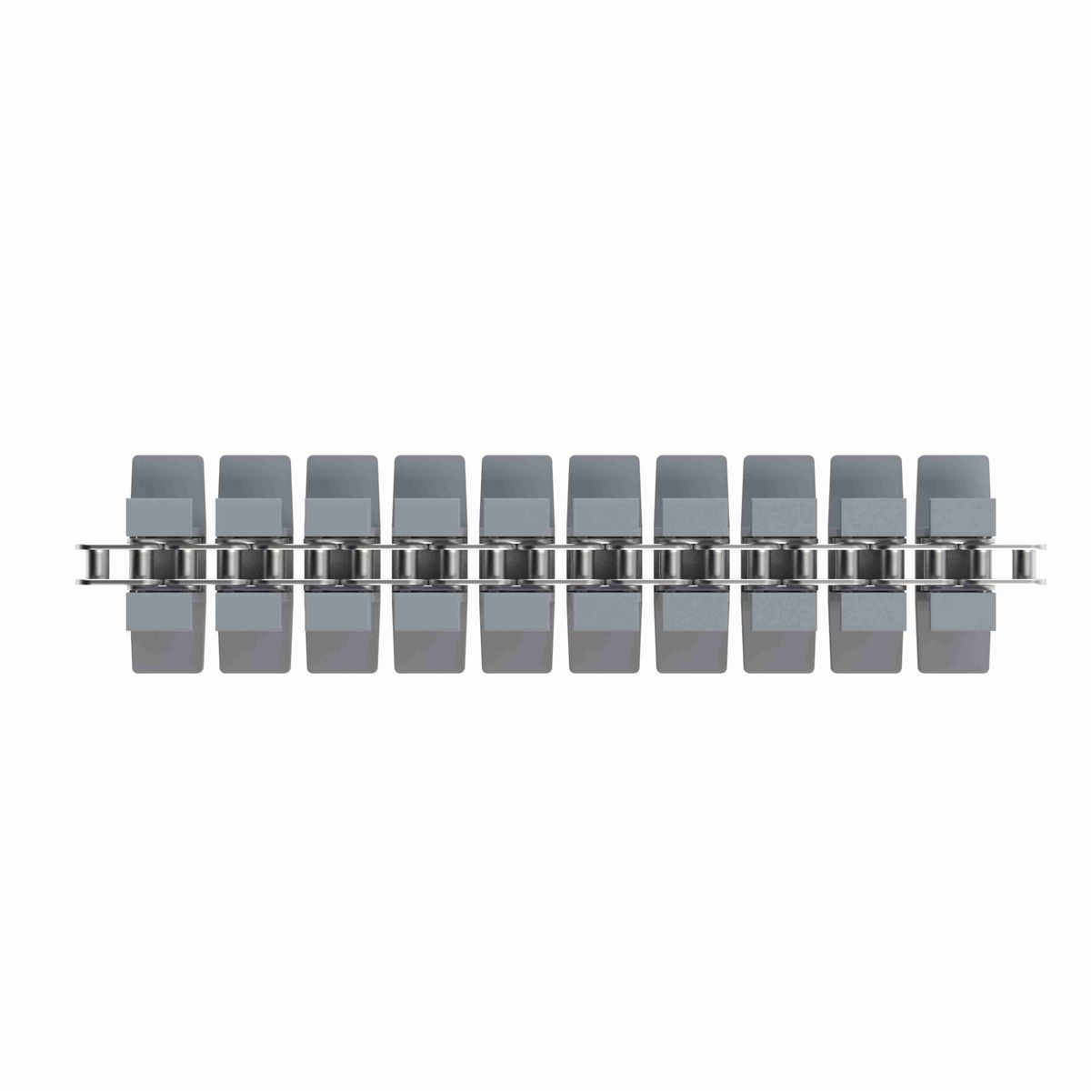 Rexnord 1873TAB SideGrip™ Side-flexing, Material: Silver Platinum Series, Width: 3.75in, Pitch: 1.5in - 81430591