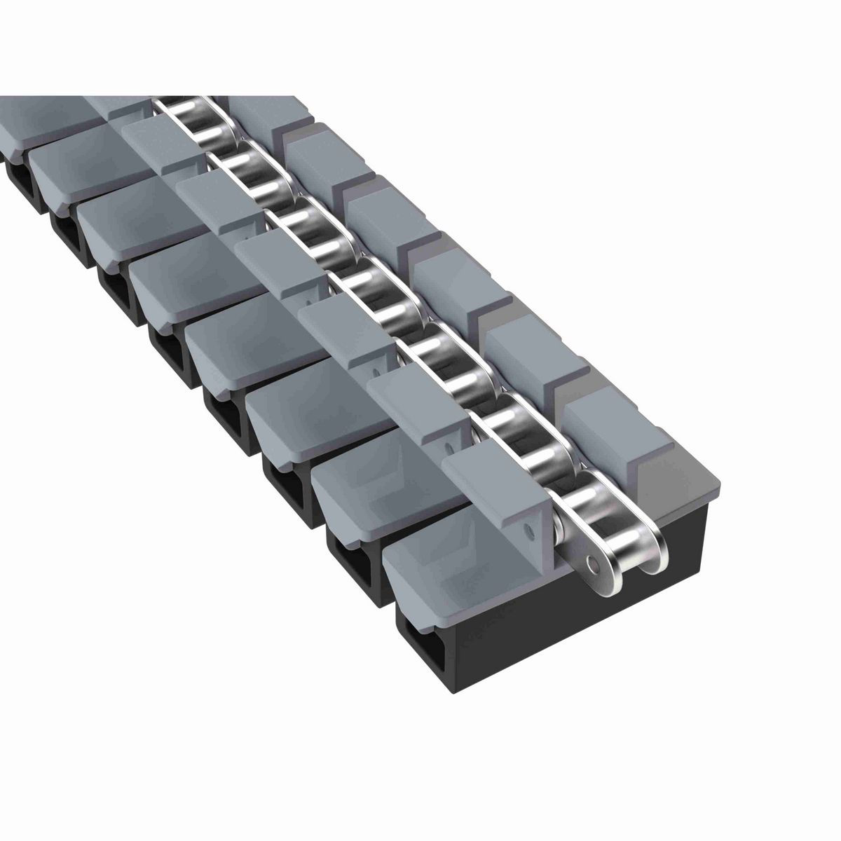 Rexnord 1873TAB SideGrip™ Side-flexing, Material: Silver Platinum Series, Width: 3.75in, Pitch: 1.5in - 81430574