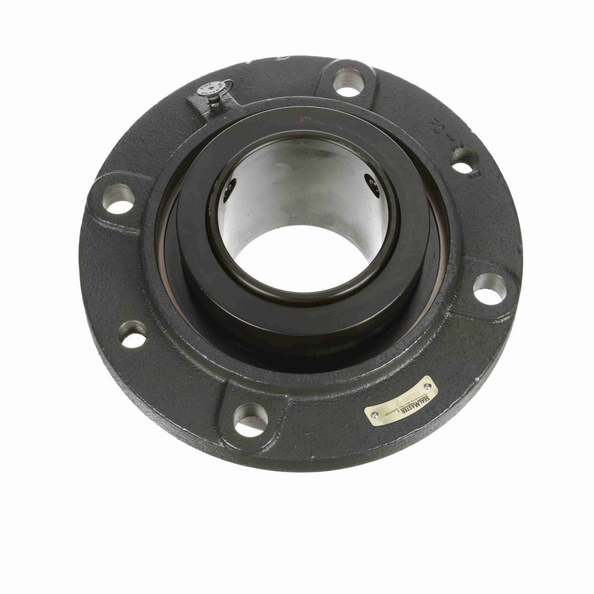 Sealmaster Mounted Cast Iron Piloted Flange Spherical Roller - 52100 Bearing Steel, Black Oxided - Collar Mount Lock - USFC5000-400