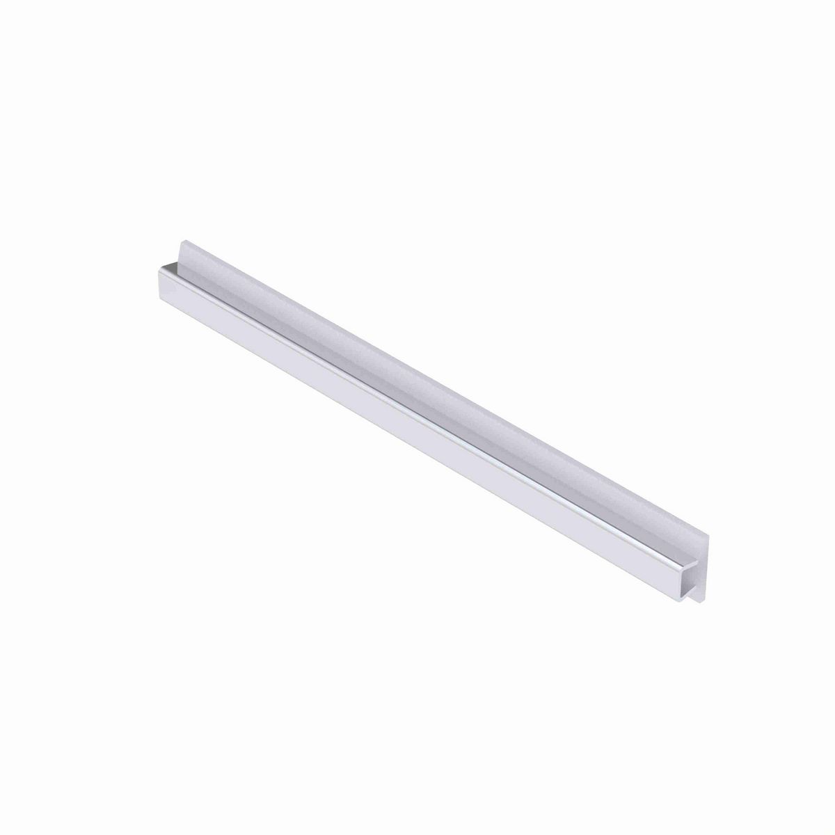 System Plast Wide Flat Guide Rail: 1.25"W X 0.69"H X 96"L White UHMW-PE - VG-SSWFS-1.25-8