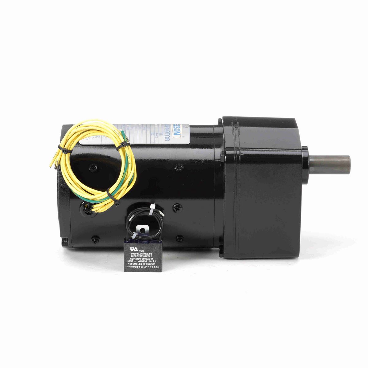 LEESON Parallel Shaft Gearmotor, 0.08 HP, 1 Ph, 60 Hz, 110 V, 9 RPM, L42Y Frame, TENV - 096001.00