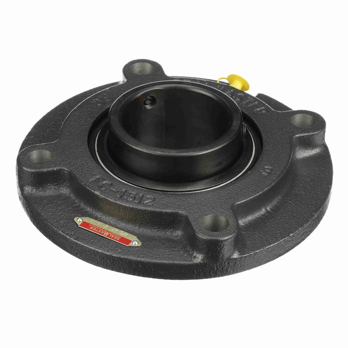 Sealmaster Mounted Cast Iron Flange Cartridge Ball Bearing - 52100 Bearing Steel, Black Oxided - Setscrew Lock - SFC-47