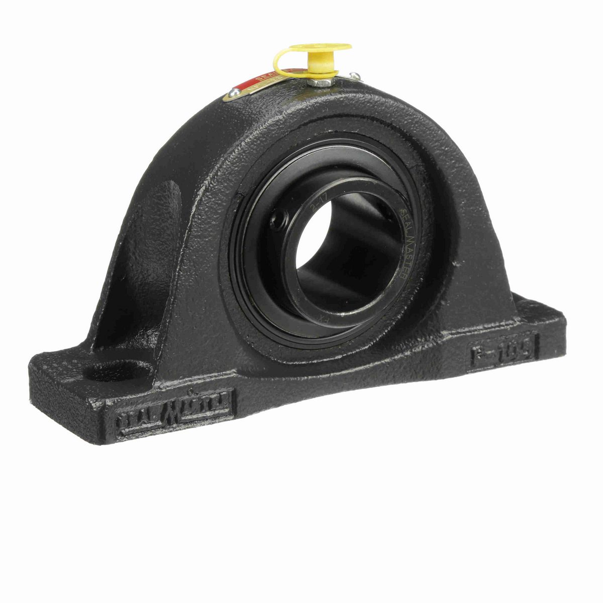 Sealmaster Mounted Cast Iron Two Bolt Low Base Pillow Block Ball Bearing - 52100 Bearing Steel, Black Oxided - Setscrew Lock - NPL-23
